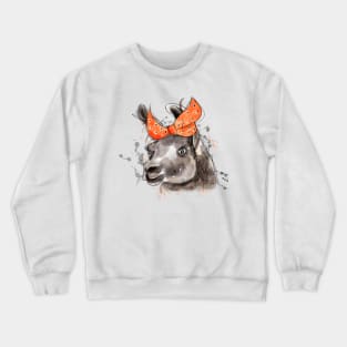 Llama watercolor print Crewneck Sweatshirt